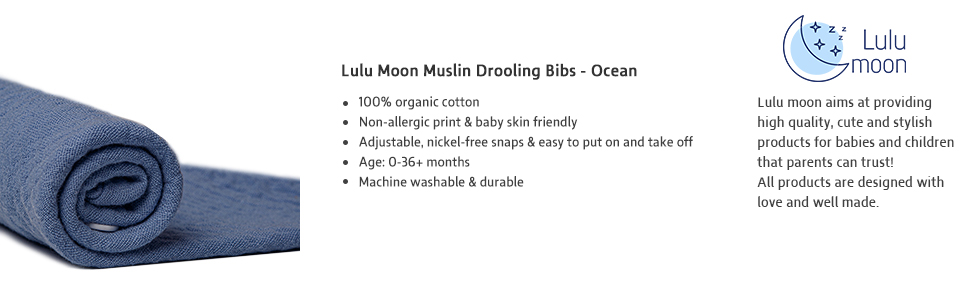 Lulu On The Moon Baby Bib