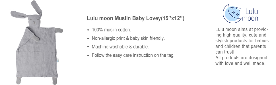  Lulu Moon Muslin Quilt Blanket, Crib Blanket For